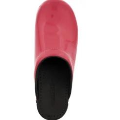 BJORK Elly Open Back Fuchsia Patent Leather Clogs