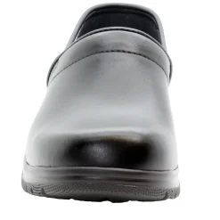 BJORK Flex Pro Closed Back Black Leather Clogs