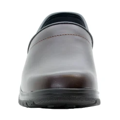 BJORK Flex Pro Closed Back Brown Leather Clogs - CLOSEOUT