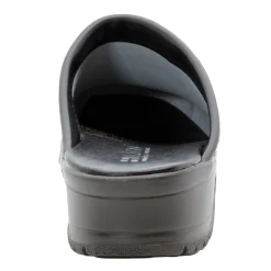 BJORK Flex Pro Open Back Black Leather Clogs - CLOSEOUT