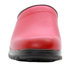 BJORK Flex Pro Open Back Red Leather Clogs - CLOSEOUT