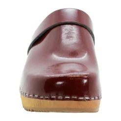 BJORK LEIA Wood Classic Open Back Patent Leather Clogs
