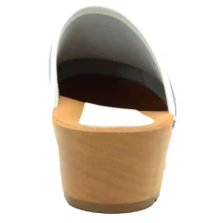BJORK Maja Open Back Stencil Leather Clogs - CLOSEOUT