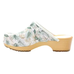 BJORK Maja Open Back Tropical Leather Clogs