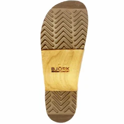 BJORK Maja Wood Abby Printed Leather Clogs
