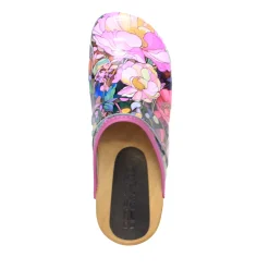 BJORK Maja Wood ISA Leather Clogs