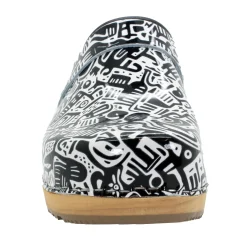 BJORK Maja Wood Juni Leather Clogs