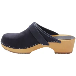 BJORK Maja Wood Open Back in Nubuck Leather