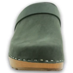 BJORK Maja Wood Open Back in Nubuck Leather