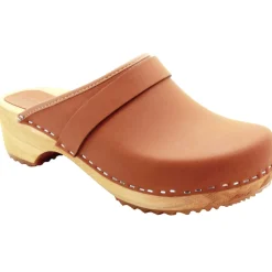 BJORK Maja Wood Open Back in Nubuck Leather