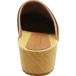 BJORK Maja Wood Open Back in Nubuck Leather