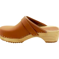 BJORK Maja Wood Open Back in Nubuck Leather