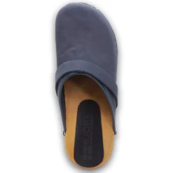 BJORK Maja Wood Open Back in Nubuck Leather