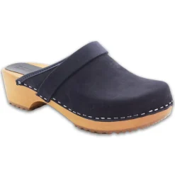 BJORK Maja Wood Open Back in Nubuck Leather