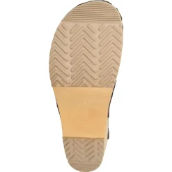 BJORK Maja Wood Open Back Leather Clogs