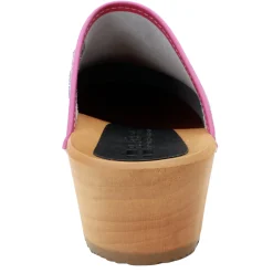 BJORK Maja Wood Splat Leather Clogs