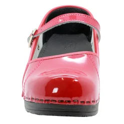 BJORK MARCELLA Mary Jane Red Patent Leather Clogs