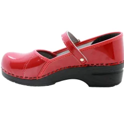 BJORK MARCELLA Mary Jane Red Patent Leather Clogs