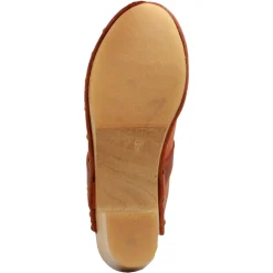 BJORK Maria Wooden Clogs in Vintage Oiled Leather