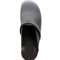 BJORK Men's Axel Leather Open Back Wooden Clogs