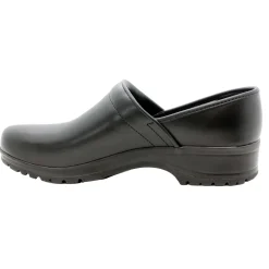 BJORK Men's Flex Pro Closed Back Black Leather Clogs