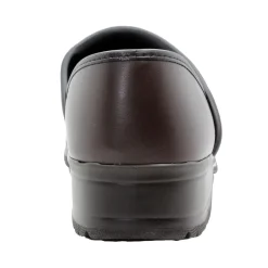 BJORK Men's Flex Pro Closed Back Brown Leather Clogs - CLOSEOUT