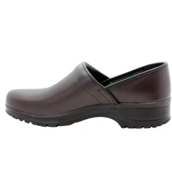 BJORK Men's Flex Pro Closed Back Brown Leather Clogs - CLOSEOUT