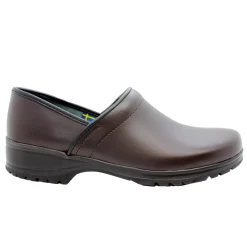 BJORK Men's Flex Pro Closed Back Brown Leather Clogs - CLOSEOUT