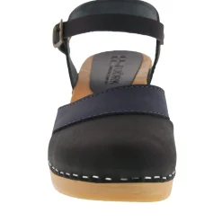 BJORK MILA Wooden Clog Sandals in Oiled Leather - CLOSEOUT