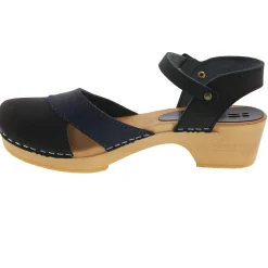 BJORK MILA Wooden Clog Sandals in Oiled Leather - CLOSEOUT