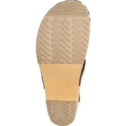 BJORK Pixie Wood Open Back Full Grain Leather Clogs - CLOSEOUT