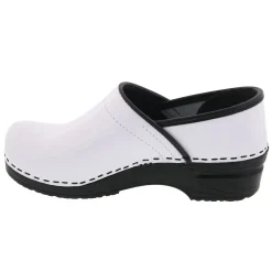 BJORK PRO ELSA White Patent Leather Clogs - CLOSEOUT
