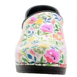 BJORK PROFESSIONAL Blomma Printed Leather Clogs - CLOSEOUT