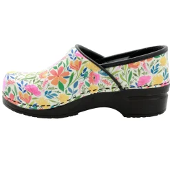BJORK PROFESSIONAL Blomma Printed Leather Clogs - CLOSEOUT
