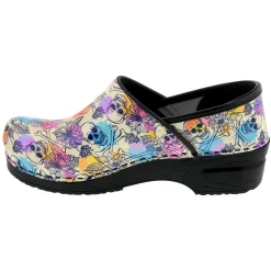 BJORK PROFESSIONAL Bonita Skull Leather Clogs - CLOSEOUT