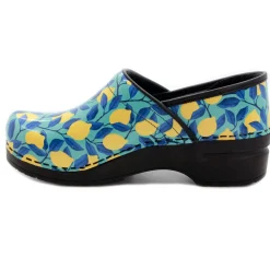BJORK PROFESSIONAL Citron Printed Leather Clogs - CLOSEOUT