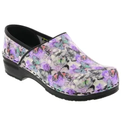 BJORK PROFESSIONAL Fjaril Butterfly Leather Clogs - CLOSEOUT