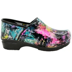 BJORK PROFESSIONAL Graffiti II Printed Leather Clogs