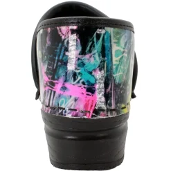 BJORK PROFESSIONAL Graffiti II Printed Leather Clogs