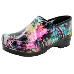 BJORK PROFESSIONAL Graffiti II Printed Leather Clogs