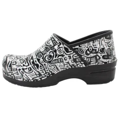 BJORK PROFESSIONAL Juni Printed Leather Clogs - CLOSEOUT