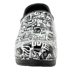 BJORK PROFESSIONAL Juni Printed Leather Clogs - CLOSEOUT