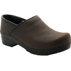 BJORK PROFESSIONAL Oiled Leather Clogs - CLOSEOUT