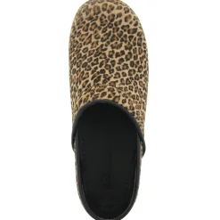 BJORK PROFESSIONAL Safari Collection Leather Clogs in Leopard - CLOSEOUT