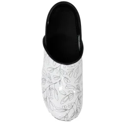 BJORK PROFESSIONAL Stencil Printed Leather Clogs - CLOSEOUT