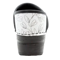 BJORK PROFESSIONAL Stencil Printed Leather Clogs - CLOSEOUT