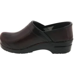 BJORK PROFESSIONAL Women's Bordeaux Cabrio Leather Clogs - CLOSEOUT