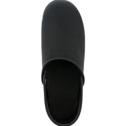 BJORK PRO LEAH Black Oiled Leather Clogs - CLOSEOUT