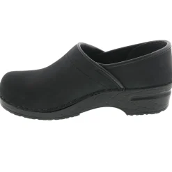 BJORK PRO LEAH Black Oiled Leather Clogs - CLOSEOUT