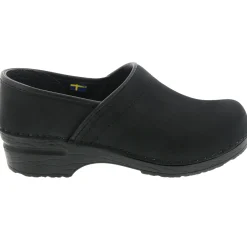 BJORK PRO LIAM Men's Black Oiled Leather Clogs - CLOSEOUT